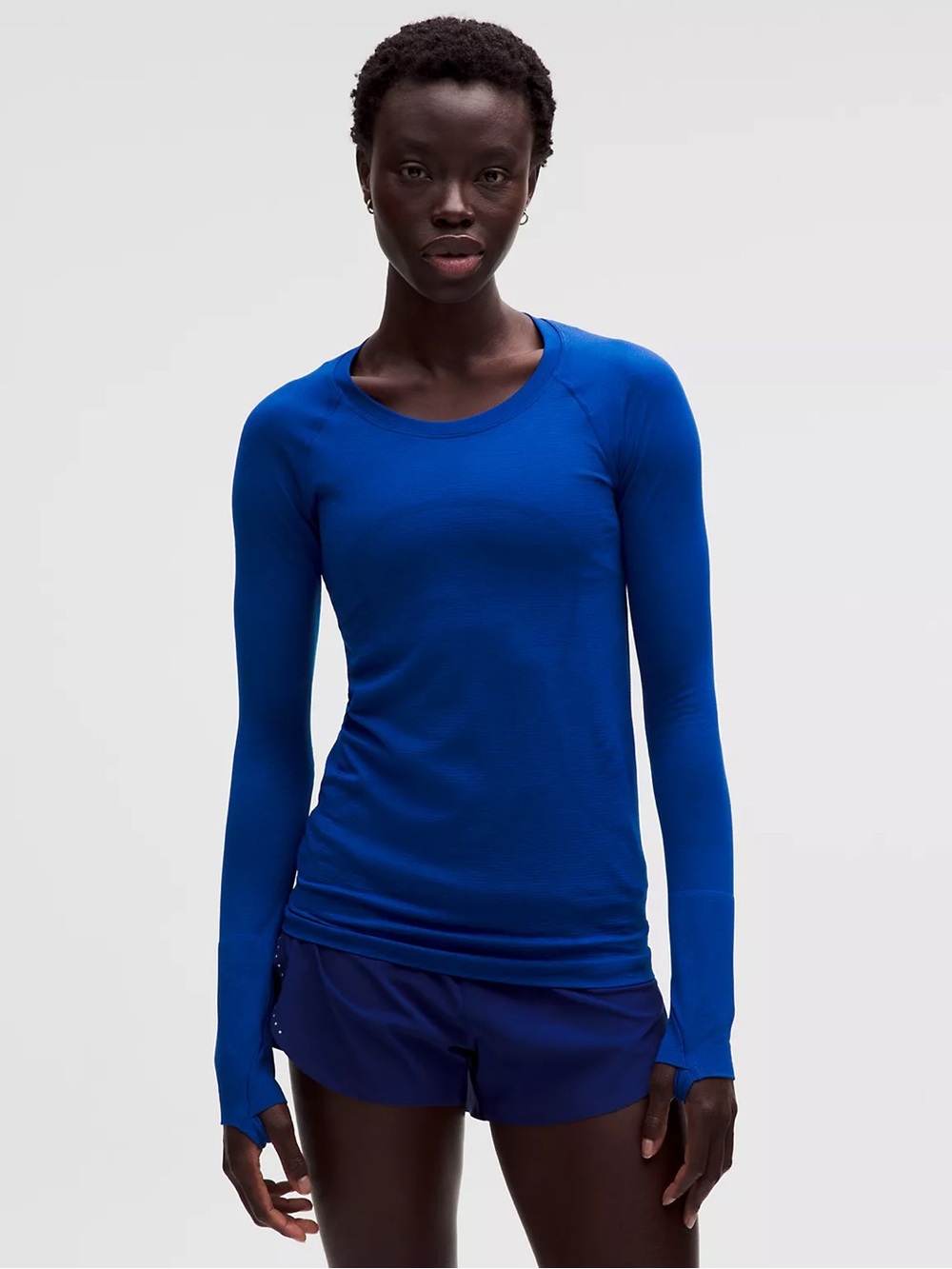 Lululemon Swiftly Tech Long-Sleeve Athletic Shirt Full-Length Royal Blue Size 6